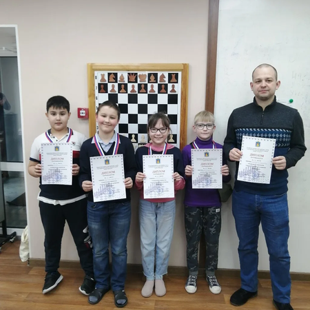 Призеры шахматного турнира «Белая ладья»