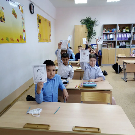 Всероссийский урок астрономии в 4в и 4Б классах, 10А классе